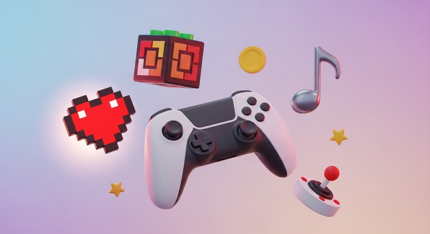 Creative elements of diverse kids games representing different genres